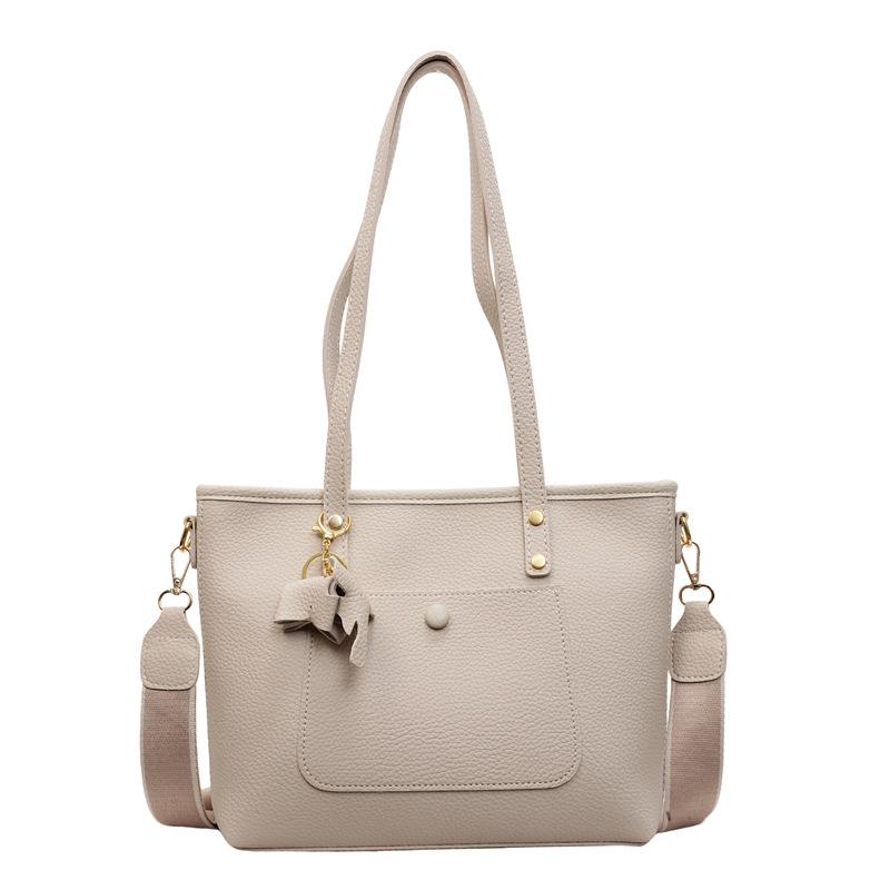 Fashion Large-capacity Bag Women's New Solid Color Versatile Commuter Shoulder Messenger Bag