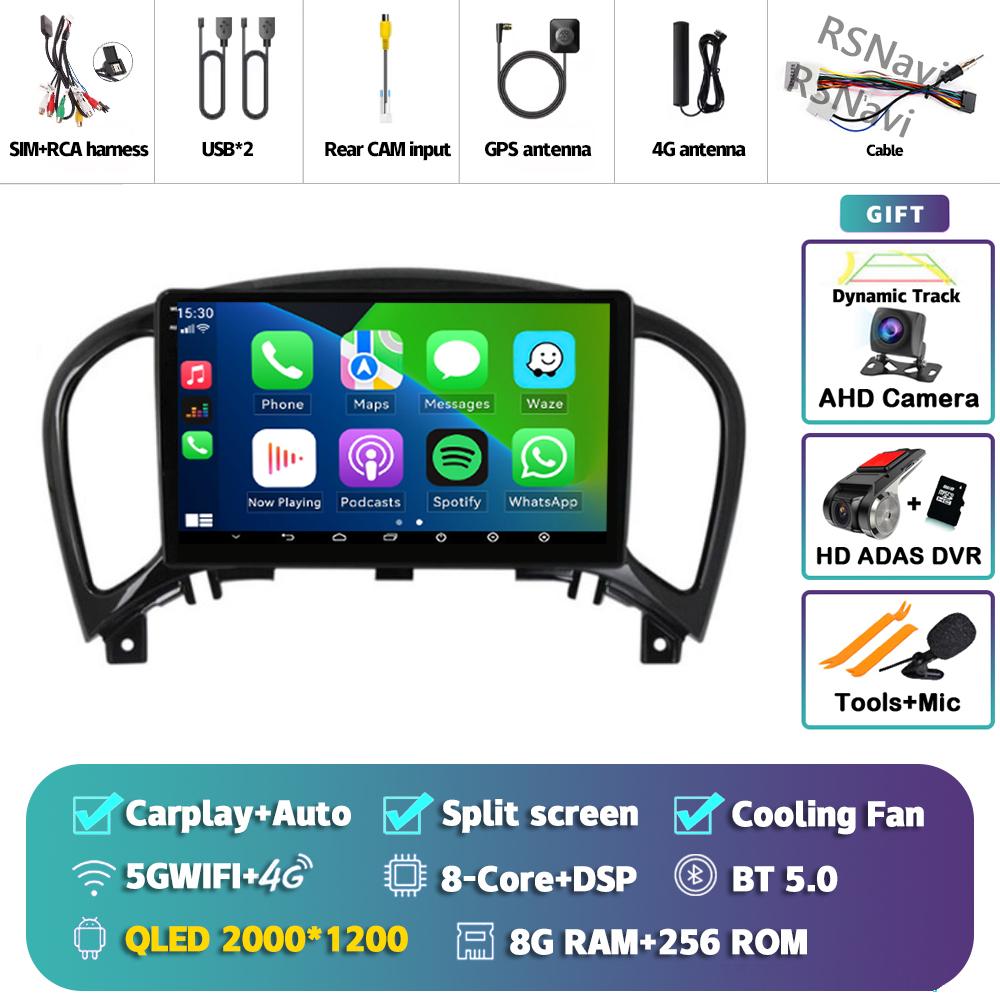 Android 14 Carplay Auto For Nissan Juke 2010 - 2014 Car Radio Player Multimedia Stereo Navigation Head Unit DSP 360 Camera GPS