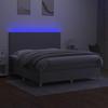 Maison Exclusive - Sommier à lattes de lit et matelas et LED Gris clair 180x200 cm
