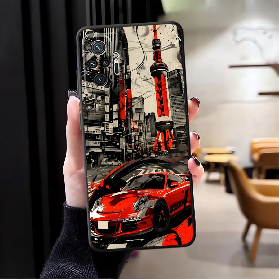 Cartoon Retro Car Phone Cover Case for Xiaomi Redmi Note 14 12 11 A3 10 12C 13C 13 Pro Plus K80 9 8 7 14C A1 A4 A5 A2 A1 K40