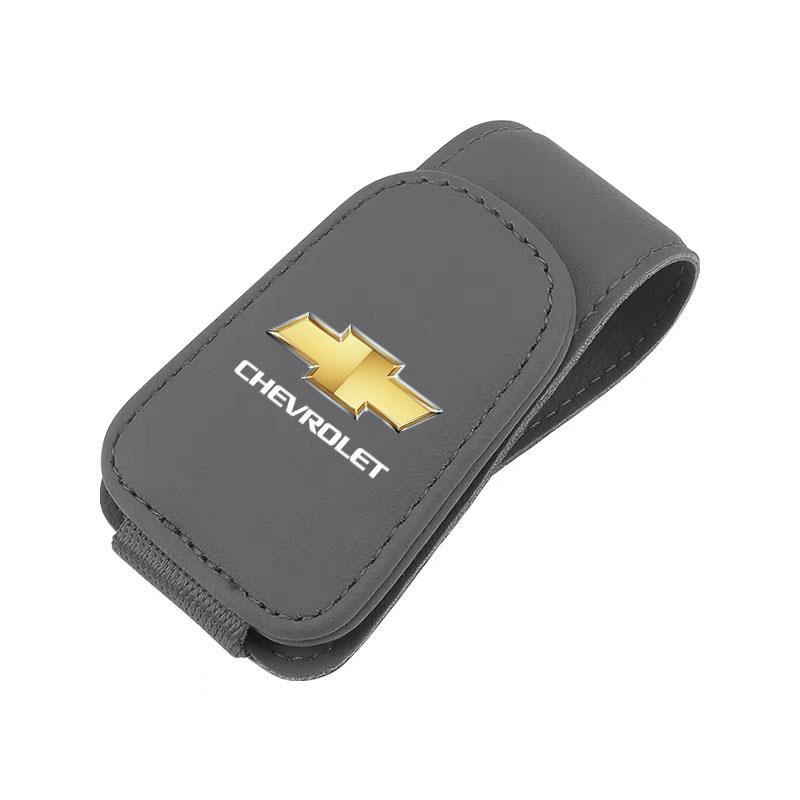 Car Sunglasses Holder Leather Eyeglasses Hanger Sun Visor Glasses Clip For Chevrolet Colorado Cruze Spark Captiva Malibu Trax
