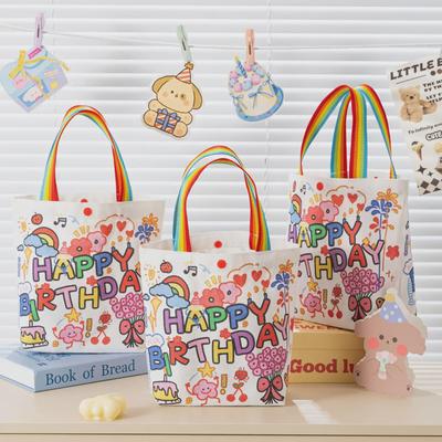 Sacchetto Regalo di Compleanno per Bambini: Borsa di tela per bambini in età prescolare e studenti delle scuole primarie