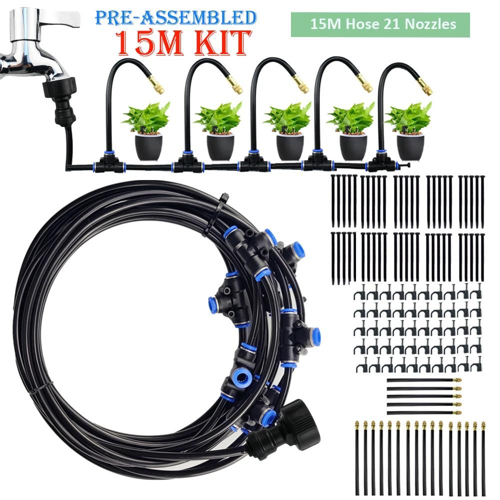 DIY Free Bending Universal Spray Kit For Greenhouse Garden Flowers Plant Watering Irrigation Patio Misting Cooling