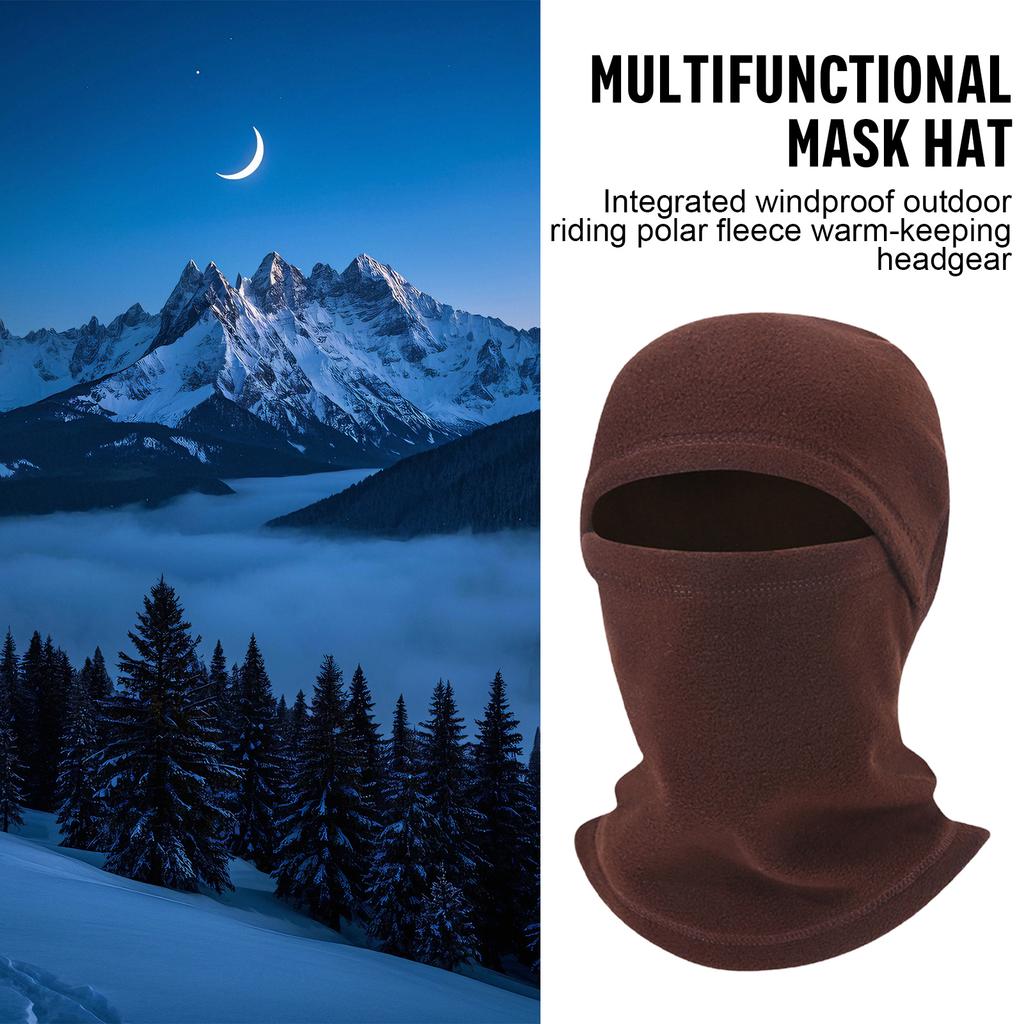 Windproof Fleece Mask for Winter Outdoor Riding Sports Skiing Multi-Functional Thermal Face Cover