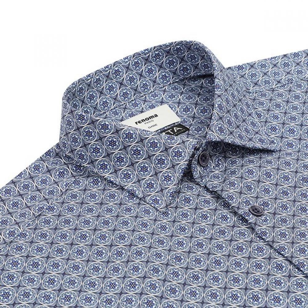Renoma Classic Shirt Oriental Print Rnssg1040 Bu
