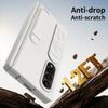 For Samsung Galaxy Z Fold4 5G Case Kickstand Wristband PC Phone Cover with Tempered Glass Film