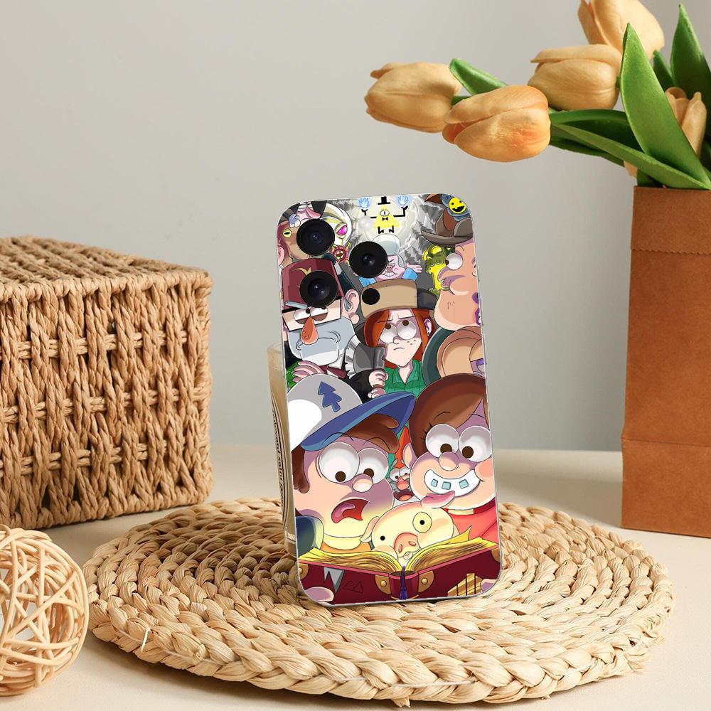 Gravity Falls Comic Anime Phone Case For Iphone 16 15 11 13 14 Pro Max 7 8 Plus X Xr Xs Max Se2020 12mini Transparent Cover