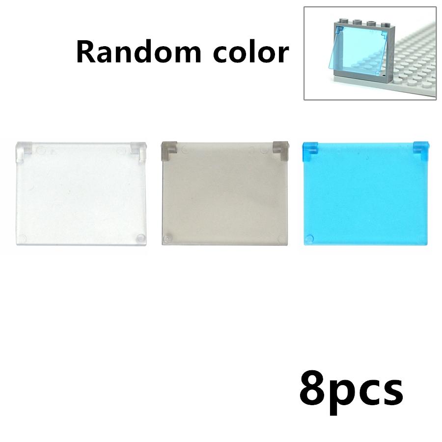 MOC Bricks Door Frame Glass Window 1x4x3 60594 60608 DIY Architecture House Building Blocks Toys Kids Educational Plastic Bricks