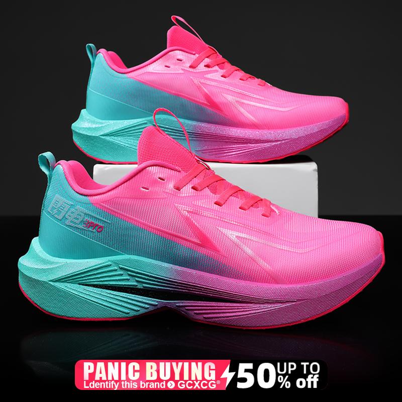 Antiskid Sneaker Sport Reticular Airy Speciality Marathon Male Running Shoes Carbon Board Ultralight Women'S Sports