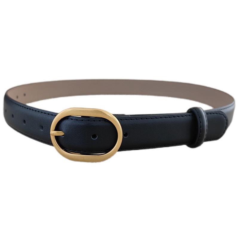 Style Womens Vintage Waist Belt Elliptical Metal Buckle Dress Shapewear Belt