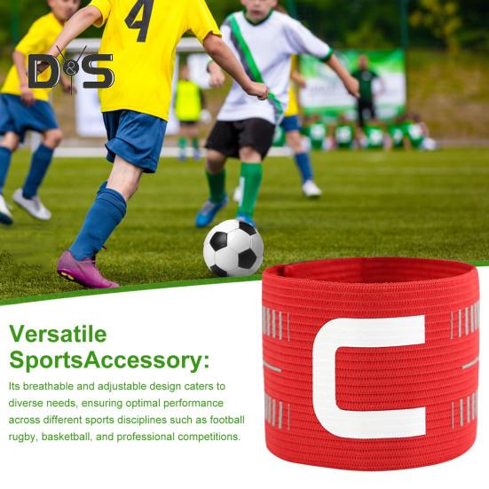 Banderole de căpitan pentru fotbal, reglabile, fotbal, baschet, jucător de braț, nailon elastic, benzi "C", accesorii sport de echipă pentru adulți și tineri