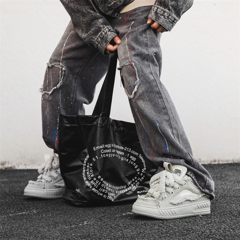 

Underarm Bag Shoulder Bag Silver Tote Bag Casual Letter Shopper Bag Girls чёрный