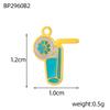 CARLIDANA 2PCS Manna High Quality Stainless Steel Emenal Flower Drinks Gold Color Non Tarnish Beach Ocean Charms for DIY Jewelry