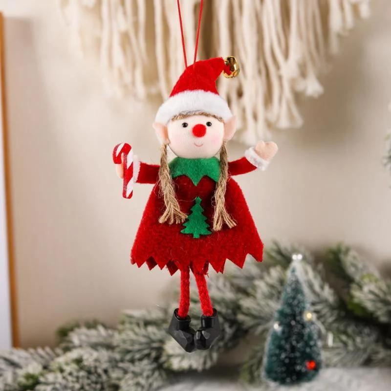Fuuny Christmas Tree Creative Cute Decorative Doll Pendant Fairy Doll Couple Christmas Decorative Supplies Pendant Gift