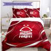 Set Lenzuola Stampato Nottingham Forest Football 3 Pezzi, Comodo Set Copripiumino per Camera da Letto Amico della Pelle