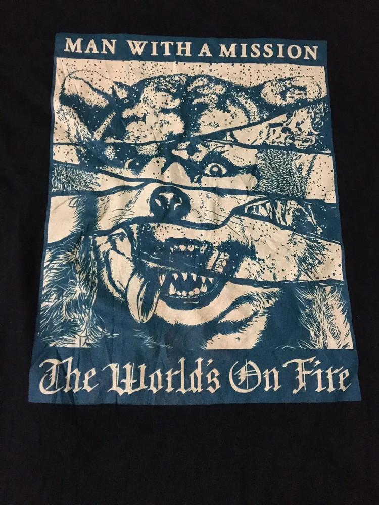 The Worlds On Fire MAN WITH A MISSION T-shirt Cotton Tee Size S To 4XL VN1151 Unisex T-Shirt XXXL