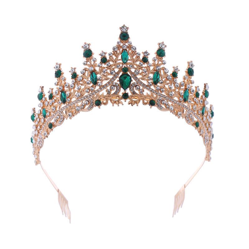 Corona da sposa Accessori per capelli in lega Abito da sposa Fascia con strass Corona elettrolitica Cena Copricapo da sposa in metallo