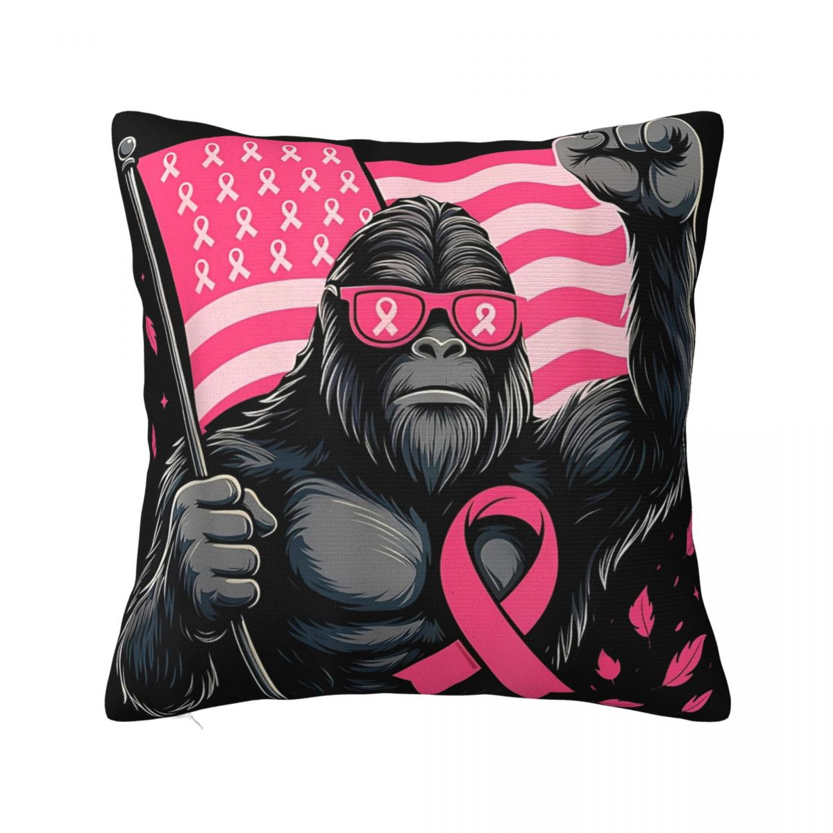 No One Fight Alone Breast Cancer Awareness Pillow Case Cushion Covers Custom Decorative Throw Pillow Case Cover for Home 18 30x30cm 12x12in