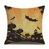 Halloween Linen Pillow Cover Printed Pillow Cover