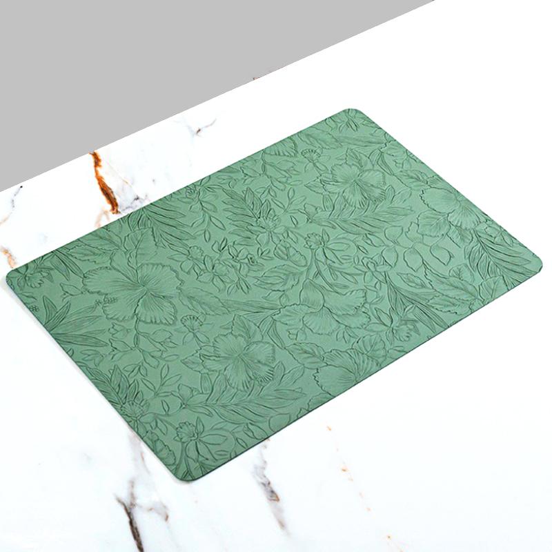 1 szt. Imitacja skóry Łatwa do czyszczenia Wzór kamelii Wodoodporna i trwała Dwustronna Lekko luksusowa Podkładka na stół Podkładki