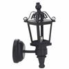 1:12 Scale Dollhouse Wall Lamp Black Simulation Miniature LED Wall Light Dollhouse Garden Decoration