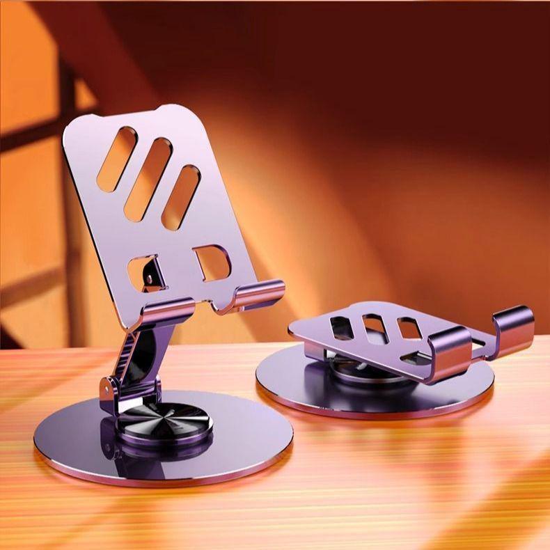 360° Rotating All-Metal Phone & Tablet Holder, Foldable and Ideal for Viewing and Streaming
