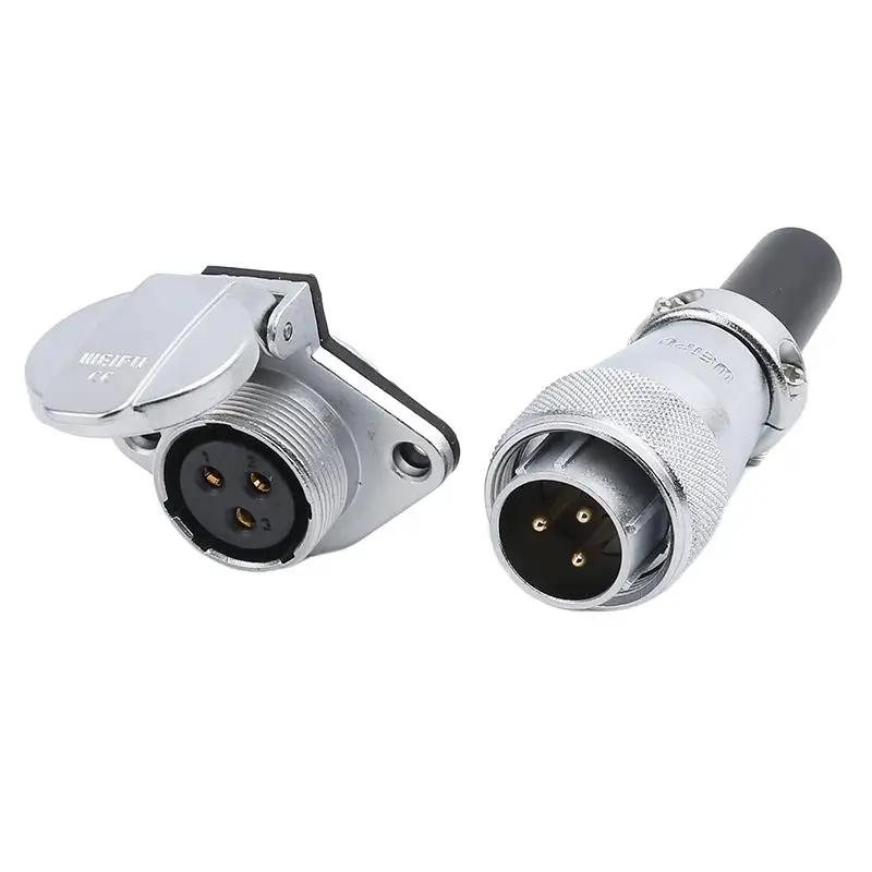 WEIPU WS20 TQ+ZG Multi Core 2 3 4 5 6 7 8 9 12 15Pin M20 Waterproof Connector Electrical Soldering Male Plug Female Socket