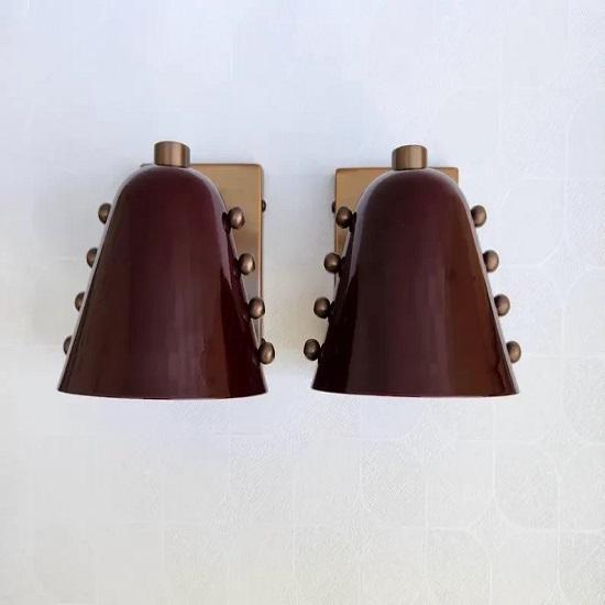 

Handcrafted Brass Cone Wall Sconces Mid‑Century Modern Lighting