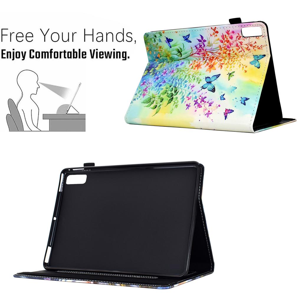 For Lenovo Tab P11 Gen 2 TB-350/Xiaoxin Pad Plus (2023) Case Pattern Printing Card Holder Leather Tablet Stand Cover