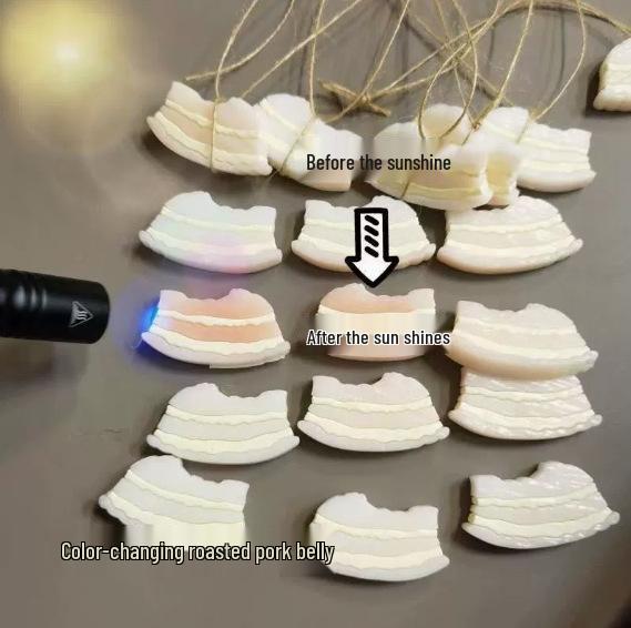 

Free Shipping: New Color-Changing UV Temperature-Sensitive Streaky Pork Pendant for Newcomers