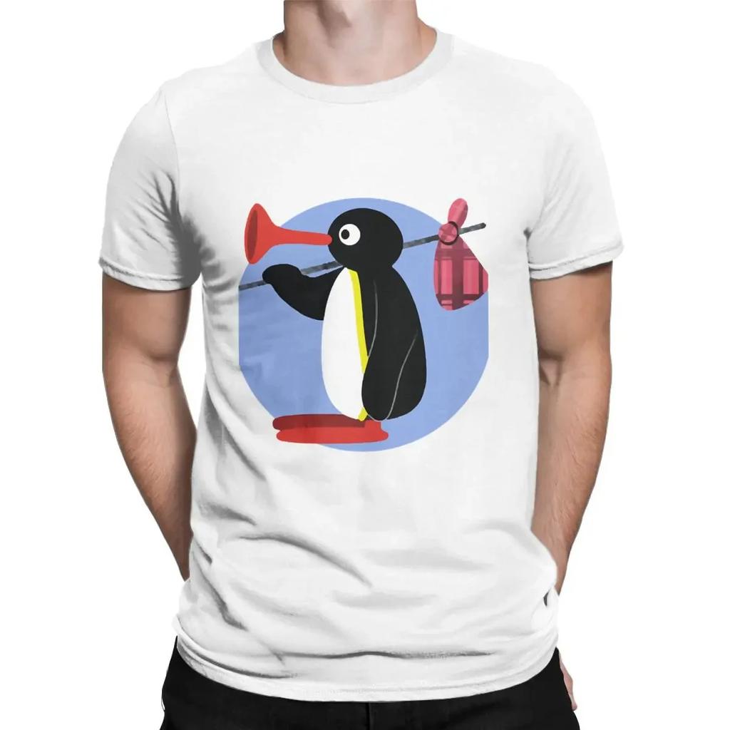 Noot Noot Pingu Tshirt Men Women Vintage T-Shirts Round Neck Penguin Tee Shirt Harajuku Clothes Classic Women's Clothing