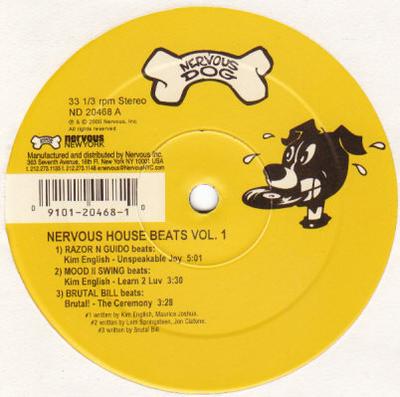 12inch Record VARIOUS - Nervous House Beats Vol. 1 ND20468 Nervous Dog Rec 2000 US Dance & Electronica Used