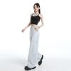 American light gray overalls women's 1116 summer new loose and thin sports quick-drying casual wide-leg pants