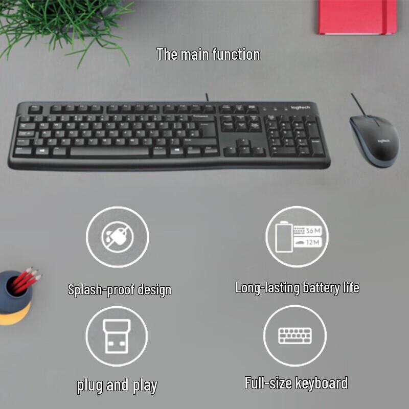 Logitech MK120 Wired Keyboard Mouse Combo