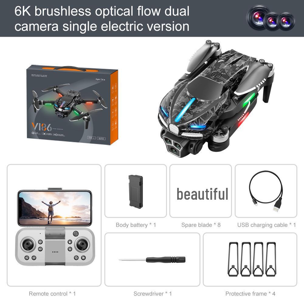 V186 Foldable 8K HD Drone with Three Cameras & Obstacle Avoidance