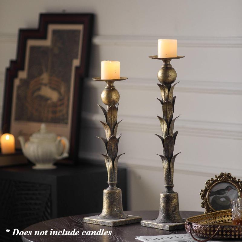 Retro Creative Candle Holders Living Room Desktop Candlestick Luxury Bedroom Decoration Ornament Home Decoration Accessories