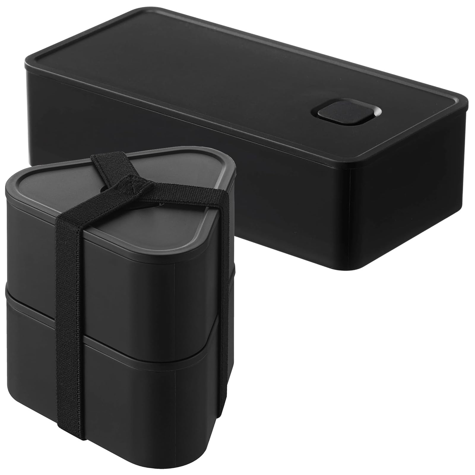 

Yamazaki Широкий ланч-бокс Чехол для онигири с + (Набор из 2 предметов) Клапан, Герметичный, Черный, Башня, 5472/10471