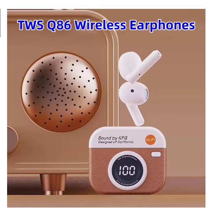 TWS Q86 Wireless Earphones Game Bluetooth Headphones with Microphone Noise Reduction Hi-Fi Bass Earphones for All Smartphones