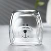 250-300ml Katzenbecher Doppelwandiges Glas Becher Tragbar Große Kapazität Kreativer Glas Bärenbecher Teetassen mit Griff Bär Cartoon Kaffeetasse