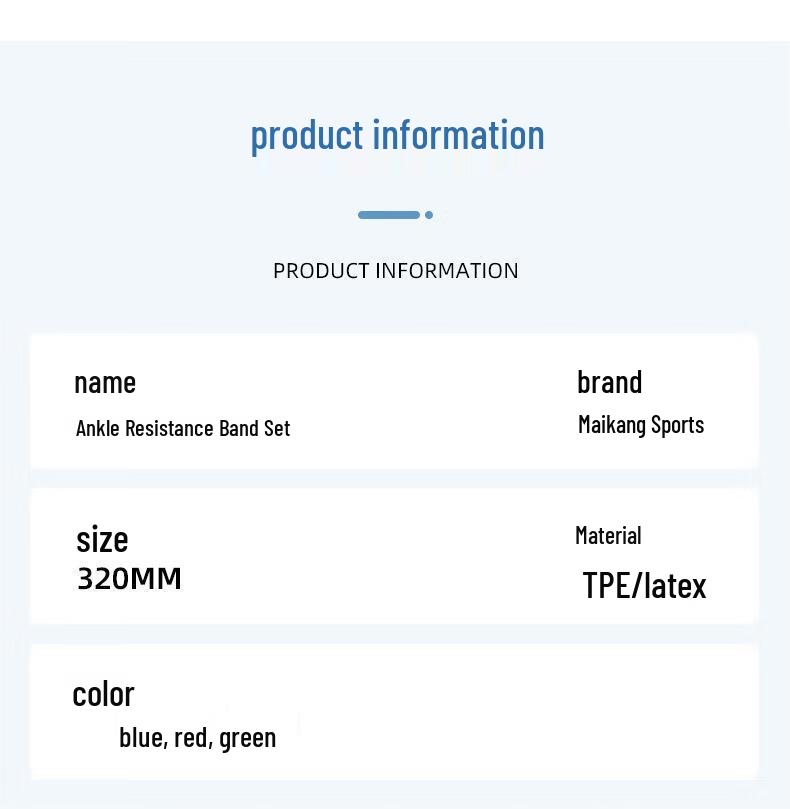 XINBODA Mykang Ankle Strap Resistance Band Trainer Kit