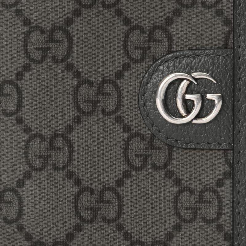 Gucci Ophidia Double G Logo Accessory Wallet Men Wallet Gray Black 760215-UULBN-1244
