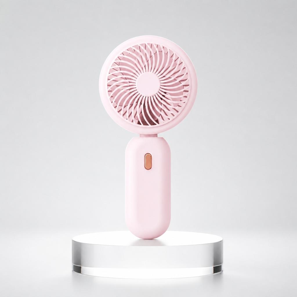 Mini Handheld Rechargeable Fan Portable Personal Cooling Device with 3 Adjustable Speeds and 1 to 3 Hours Battery Life USB Charging