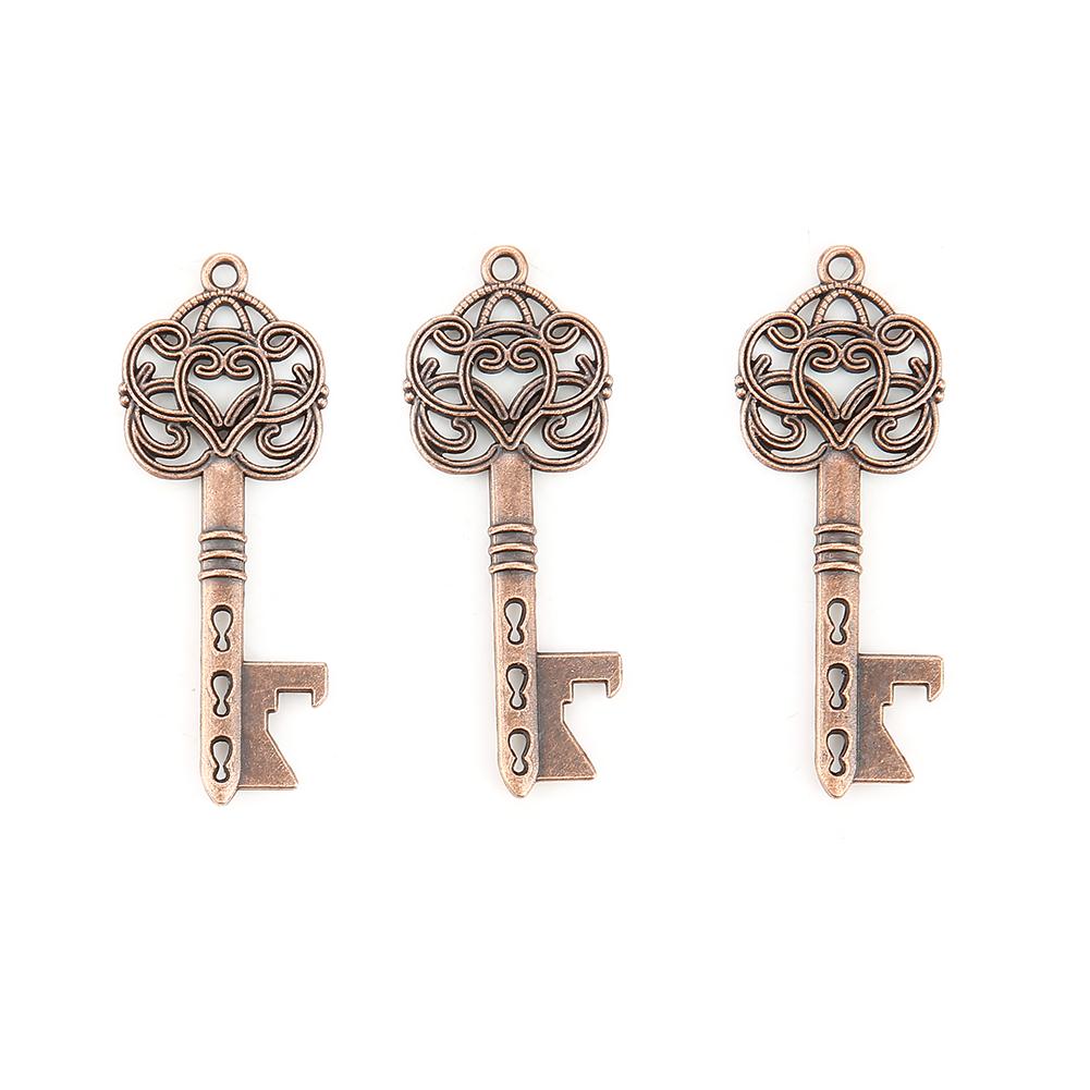 12Pcs Wedding Favors Vintage Key Bottle Opener Champagne Opener with Tag and Twine