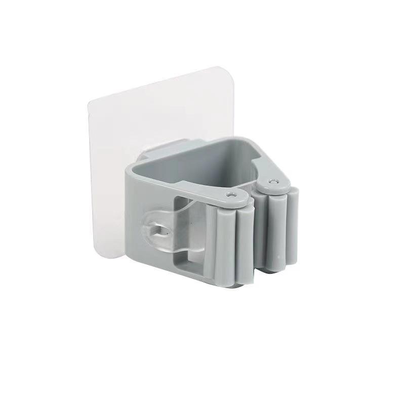 Strong Adhesive Wall-Mounted Mop & Broom Holder with No-Punch Design
