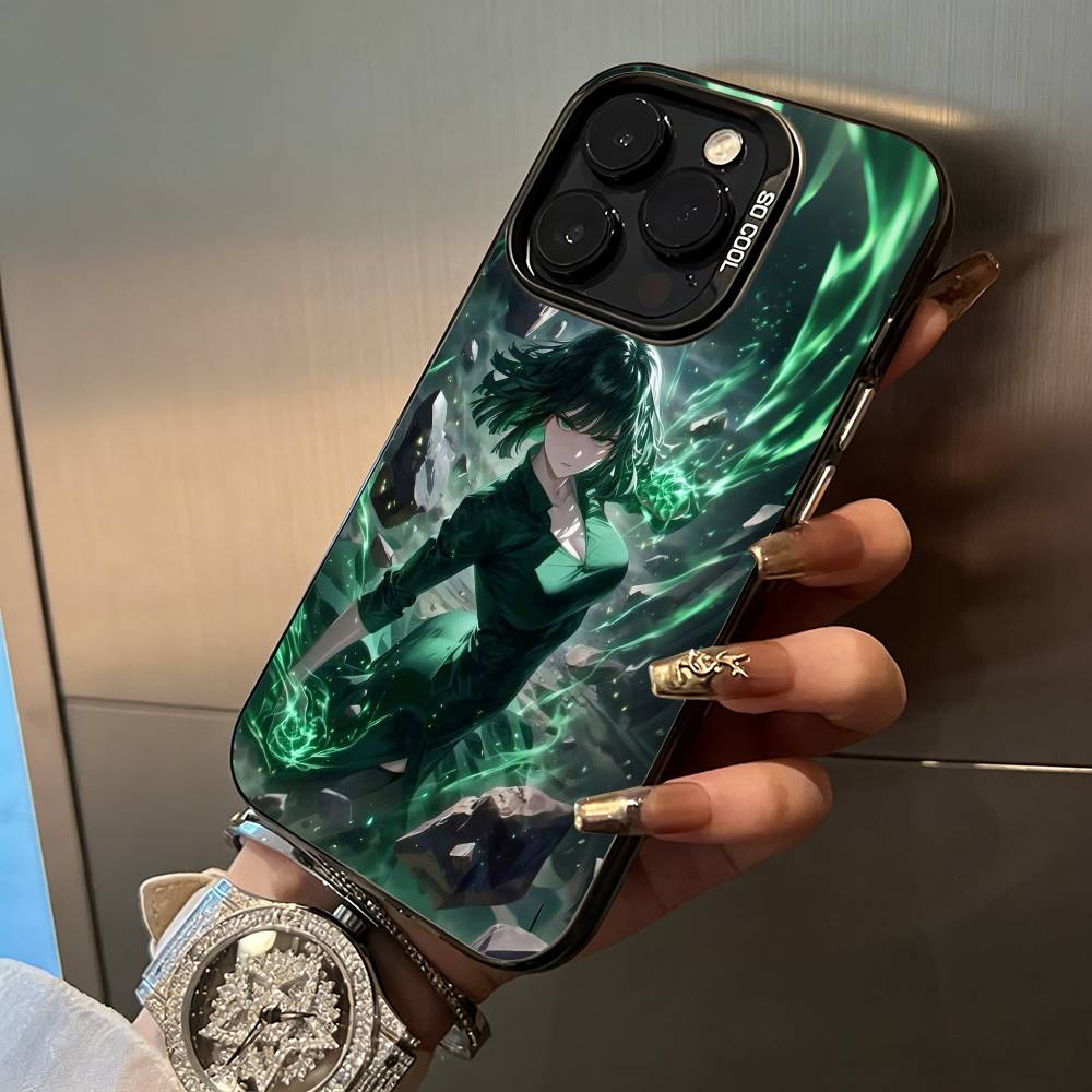 

O-P-M-One-Punch -Man For iPhone 17 16 15 14 13 12 11 Pro Max XS 17 Air Silicone Colored Silver Bumper Cover iPhone12ProMax