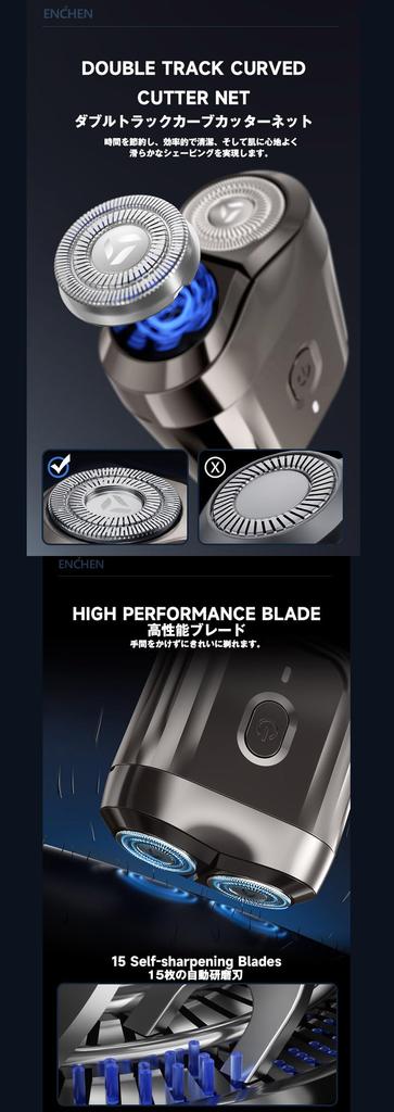 ENCHEN Electric Shaver Electric Shaver Mini Mini6 Shaver Rechargeable Shaver Rotating Shave Close Shave Electric Shaver Compact Waterproof Lightweight