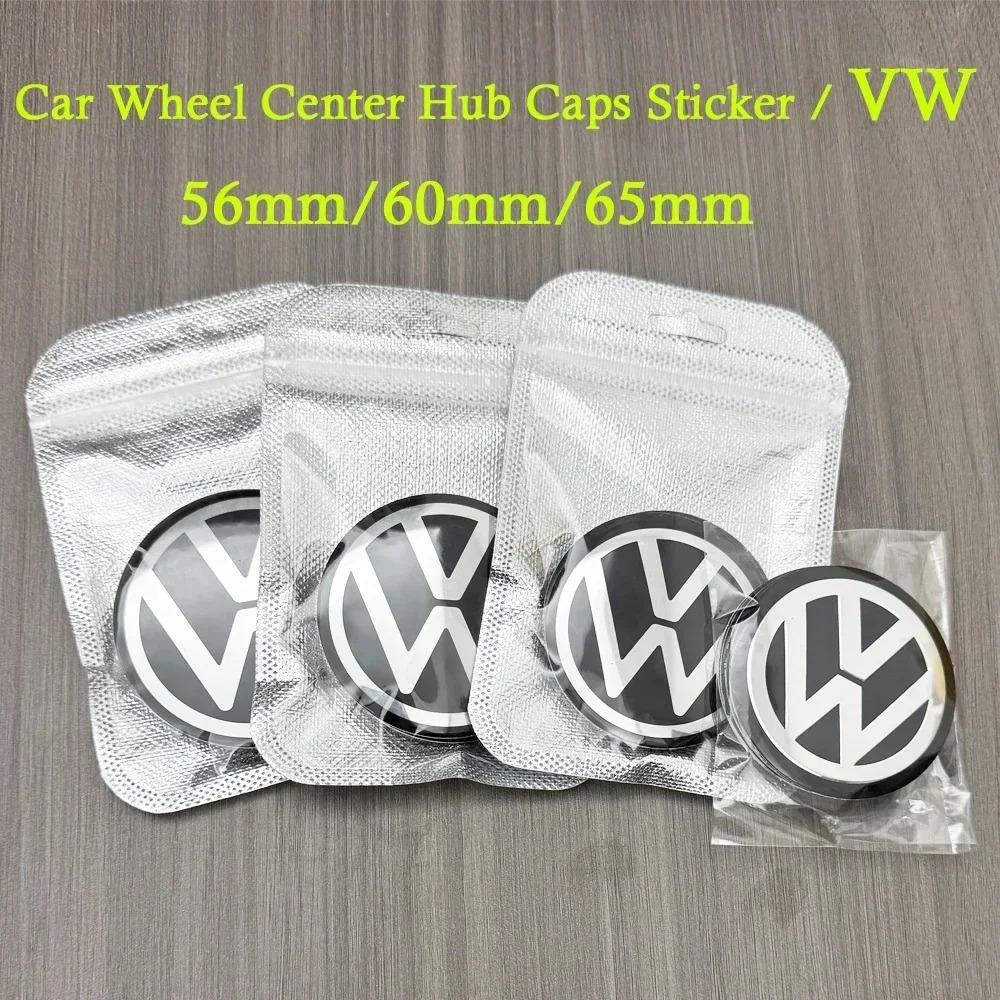 20pcs Black silver 56mm/60mm/65mm Car Wheel Center Hub Caps Sticker Badge Accessories For VW Volkswagen R GTI Golf Caps sticker