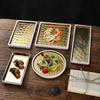 1Pcs Japanese Sushi Plate Gold-plated Ceramic Tableware Creative Steak Plate Roast Bird   Barbecue   Premium Sense Tray