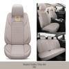 Universal Breathable Linen Seat Cover Set for Five-Seater Cars - Durable and Fully Enclosed