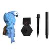 Resin Parrot Solar Lawn Lamp Waterproof Animal Stake Light Outdoor Landscape Decor Lamp Easy Installation for Garden Yard Patio Pathway